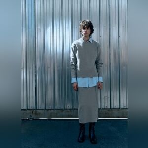 Zara Soft Sweater And Skirt Set